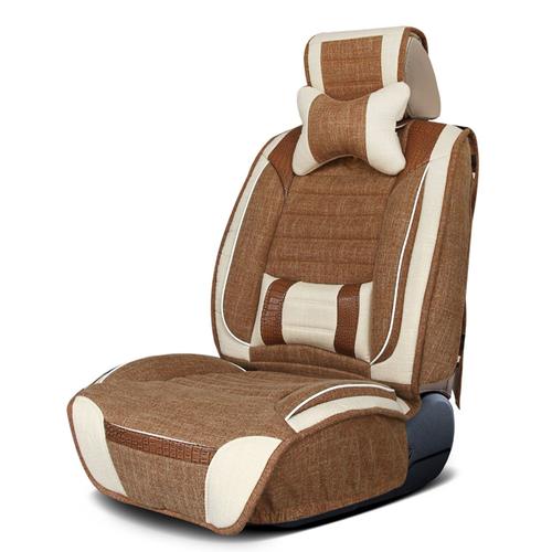 棉麻商务座垫 可爱通用汽车垫 五座汽车坐垫套 车座椅垫 汽车用品配件
